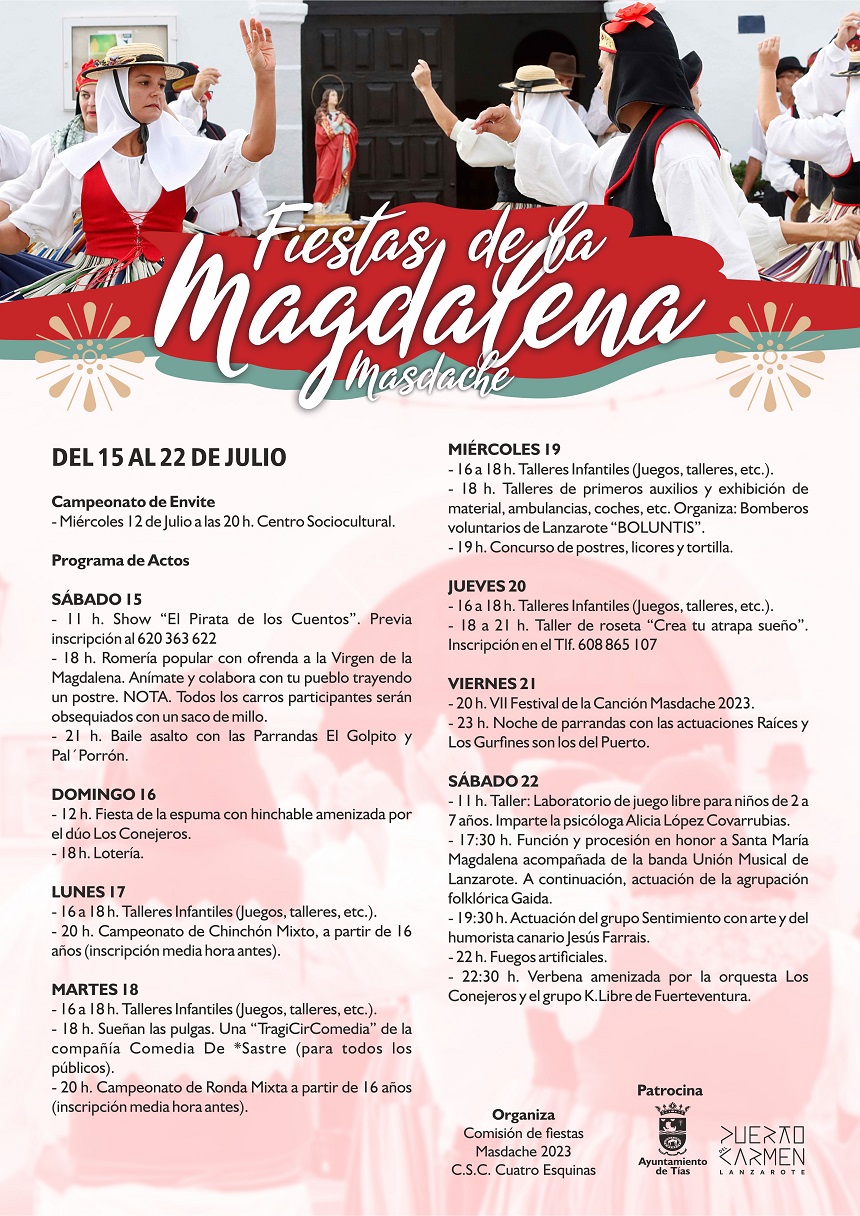 15 julio Fiestas de Masdache La Magdalena 2023