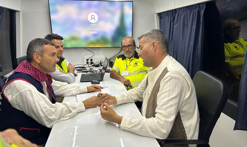 Oswaldo Betancort y Francisco Javier Aparicio estuvieron controlando el dispositivo de seguridad