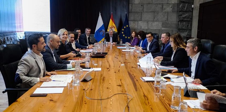 Imagen del encuentro del Consejo de Gobierno de Canarias celebrado este lunes.