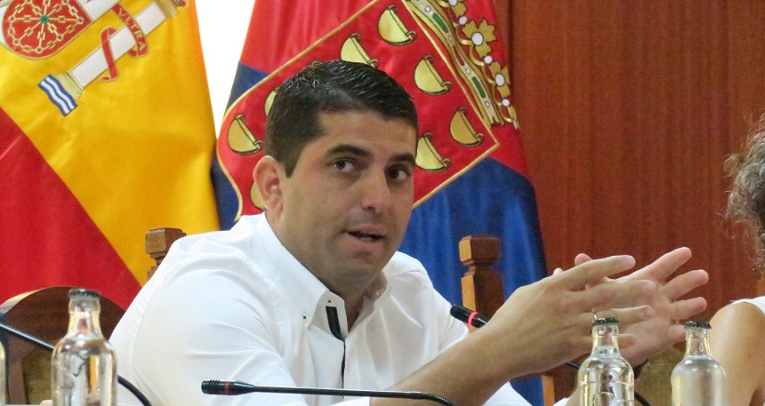 Benjamín Perdomo durante su intervención.