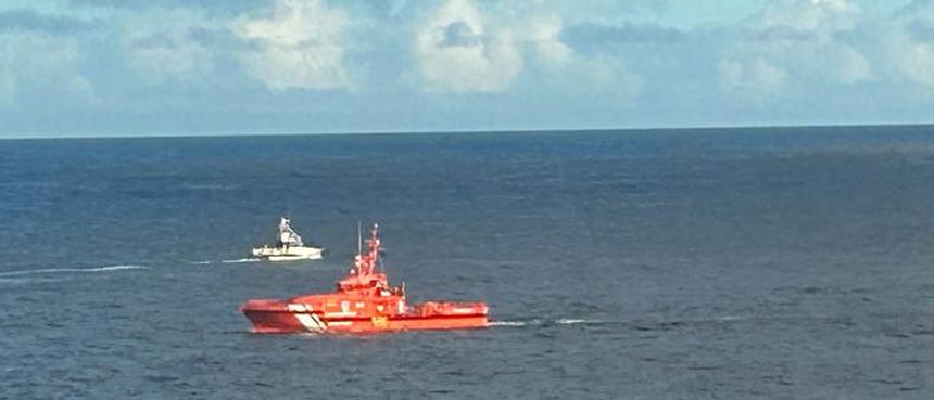 Imagen del momento del rescate por mar