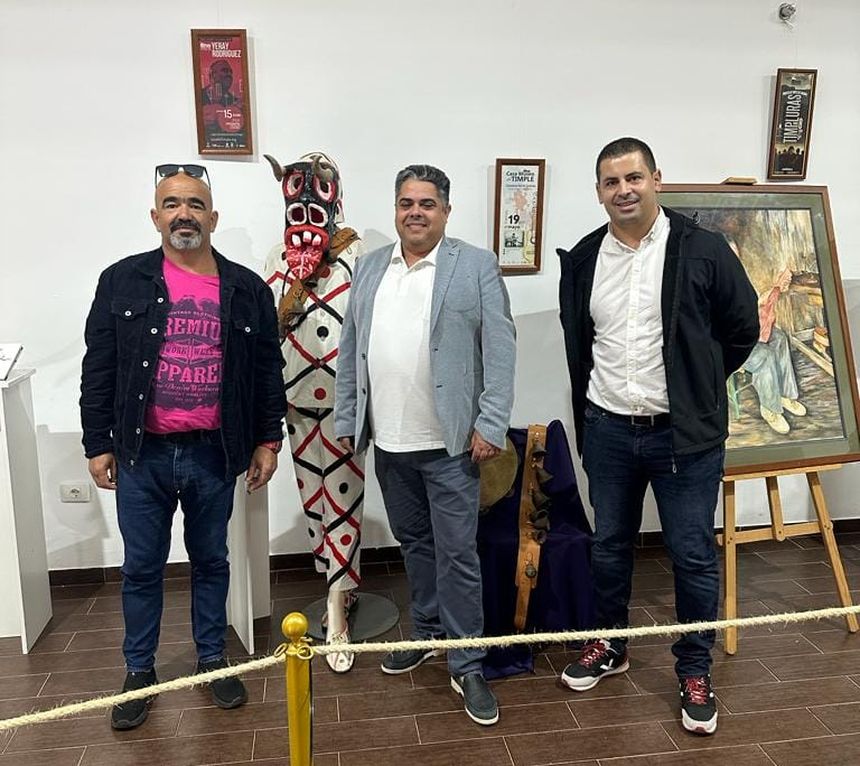 Los representantes del Rancho y de los Diabletes en Tenerife