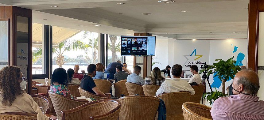 Encuentro de los representantes de los comités locales en el último congreso insular celebrado en el hotel Lancelot en 2021