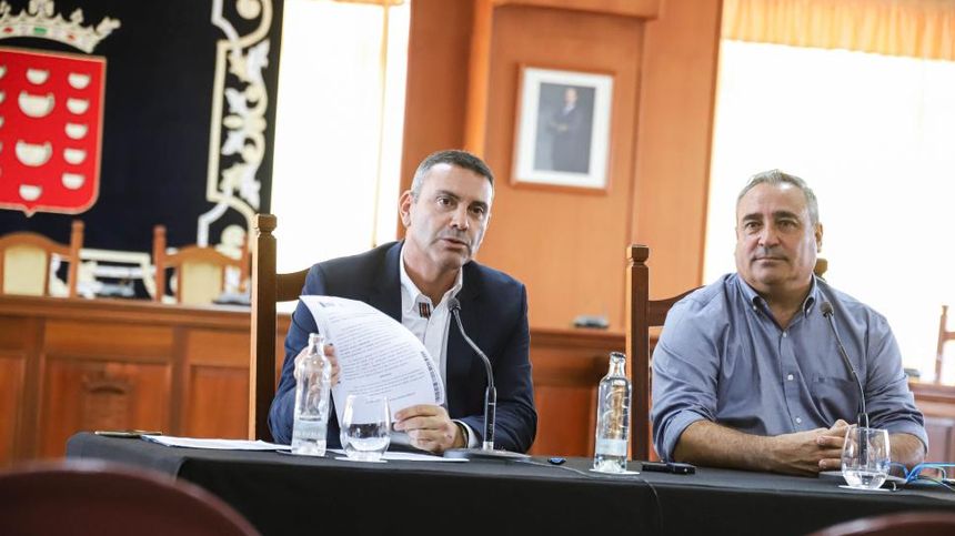 Oswaldo Betancort y Ángel Vázquez en una comparecencia reciente.