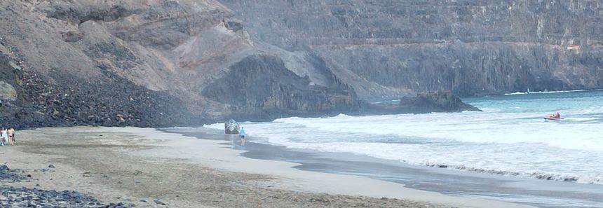Imagen de la localización de la patera