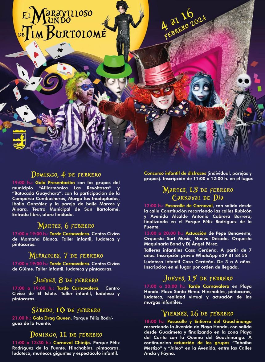 Programa del Carnaval de San Bartolomé