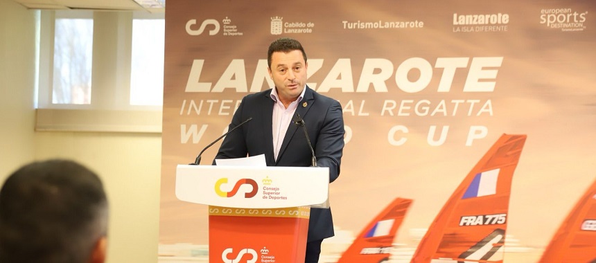 Óscar Noda en la presentación de la Lanzarote Internacional Regatta