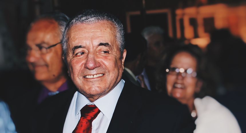 Lorenzo Olarte en una visita a Lanzarote