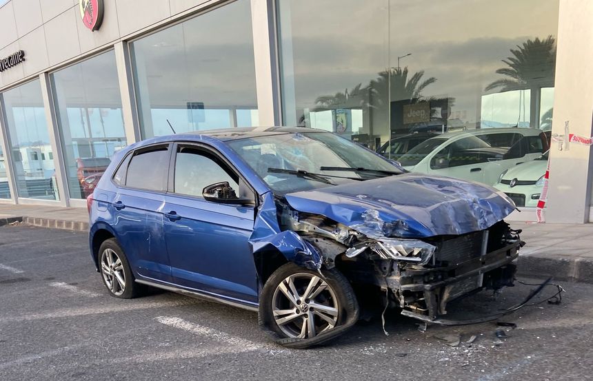 El vehículo siniestrado tras el accidente