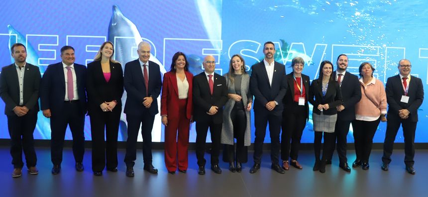 El alcalde de Tías con los alcaldes de municipios turísticos de Canarias.