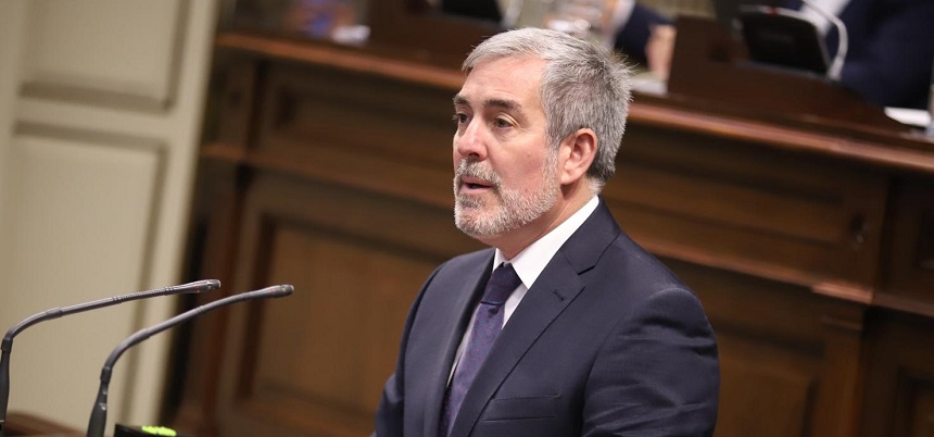 Clavijo durante su intervención hablando de Lanzarote.