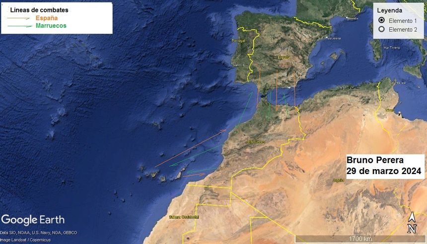 Hipotético conflicto bélico entre España y Marruecos.