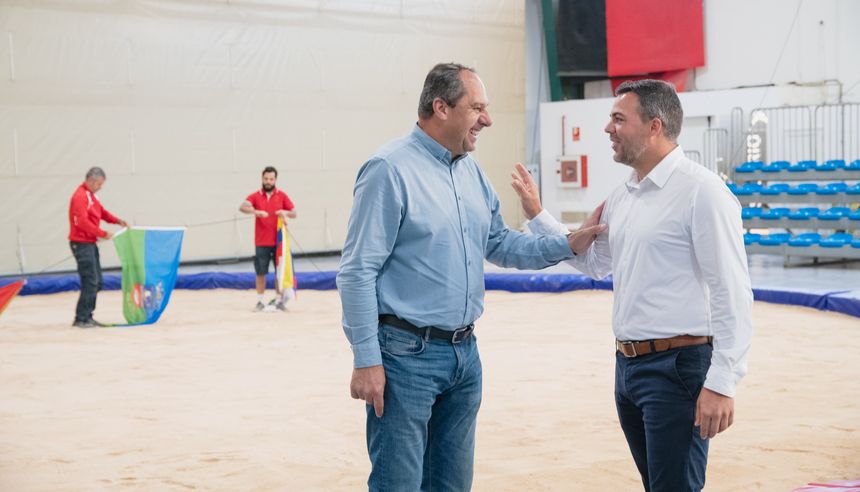 Jacobo Medina con el consejero de Dreportes, Juan Monzón