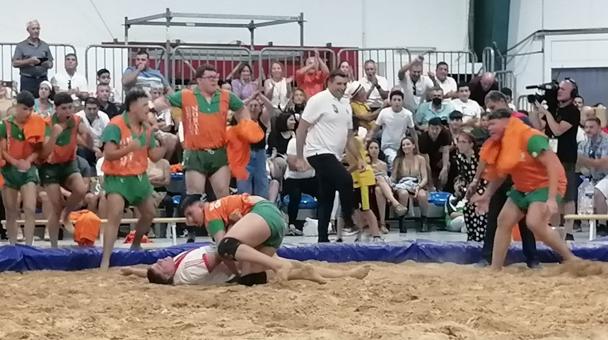 Momento en el que se produjo la victoria definitiva de los juveniles de Haría.