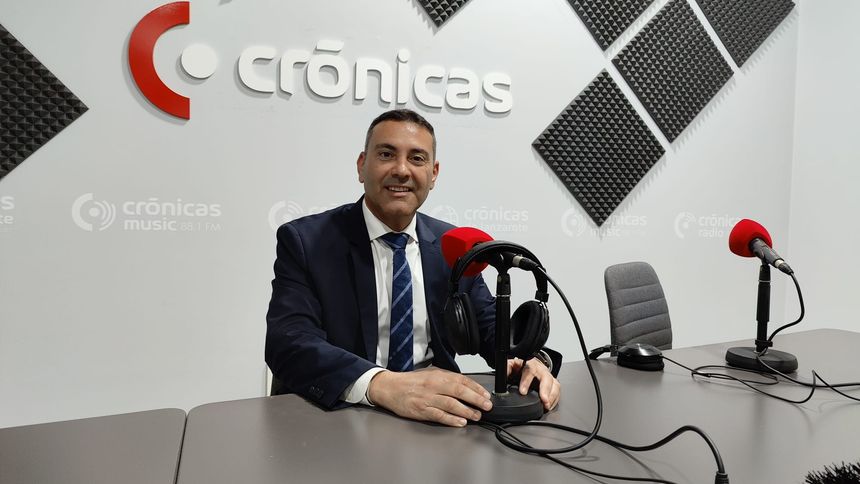 El presidente del Cabildo antes de comenzar la entrevista.