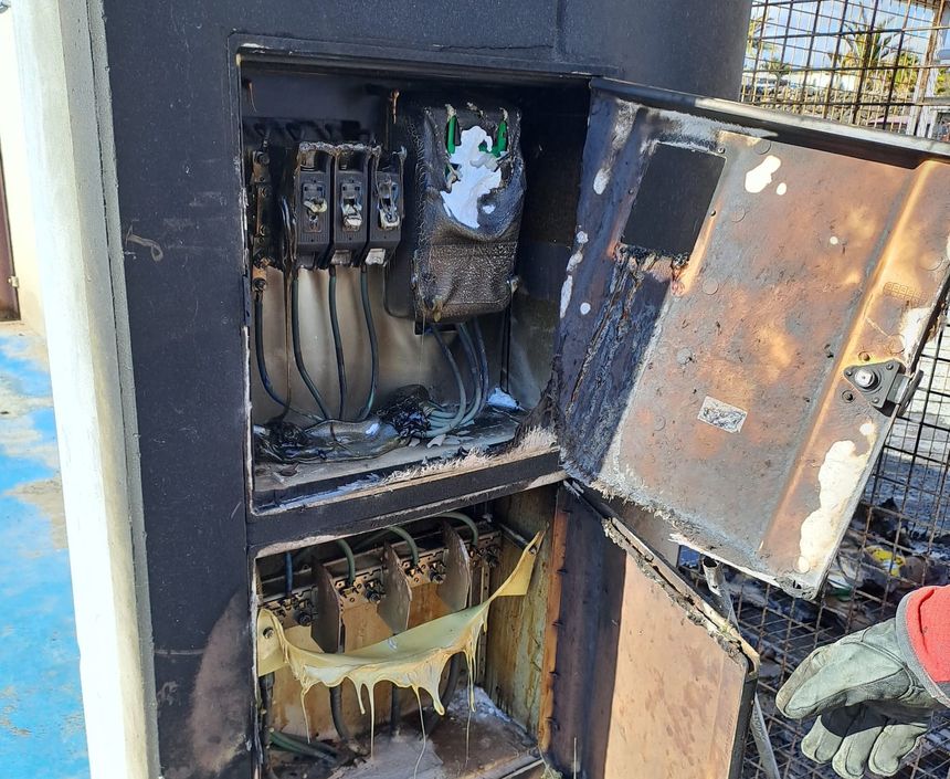 Así quedó el cuadro tras el incendio