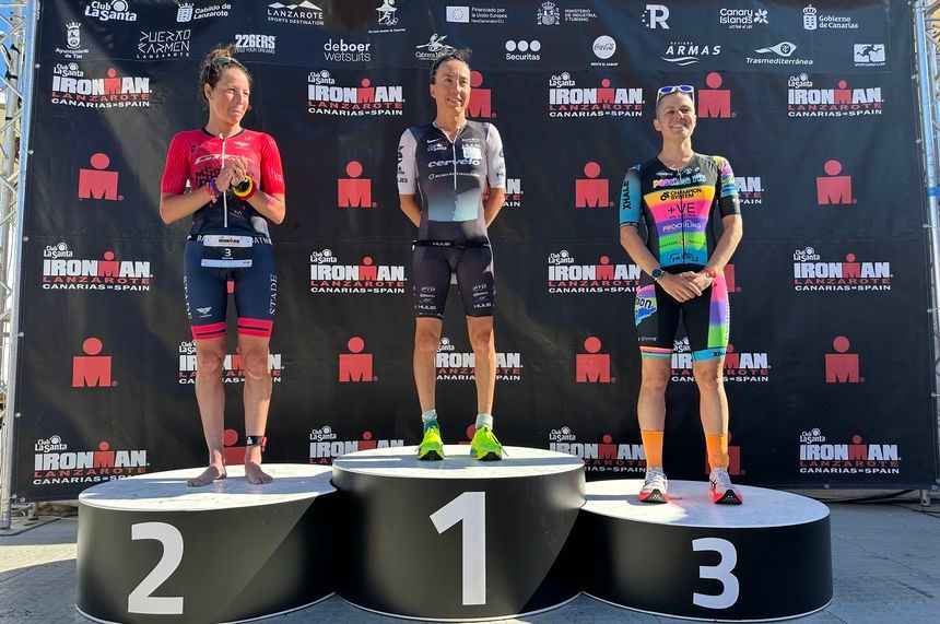 Podio femenino IRONMAN Lanzarote 2024
