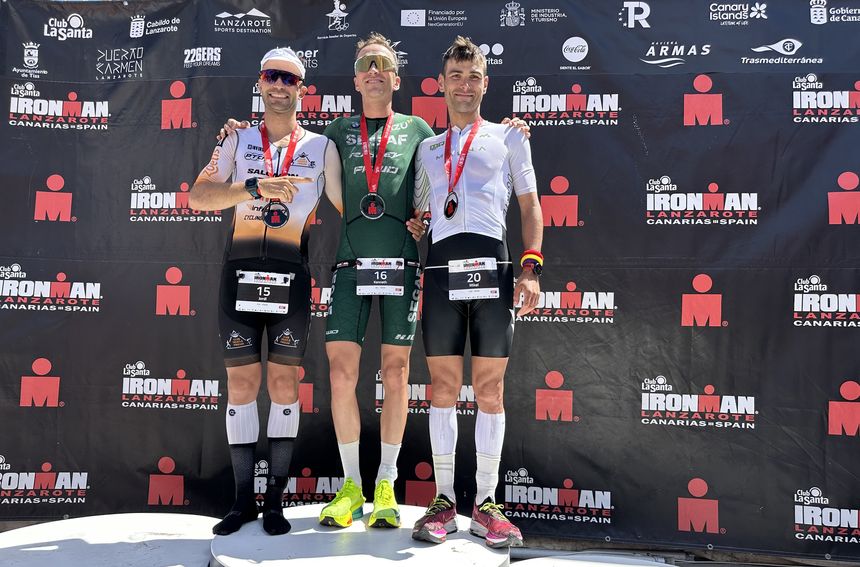 Podio masculino IRONMAN Lanzarote 2024