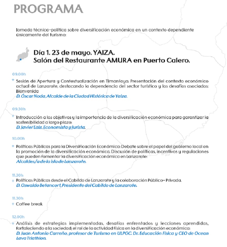 Programa del primer día de debate.