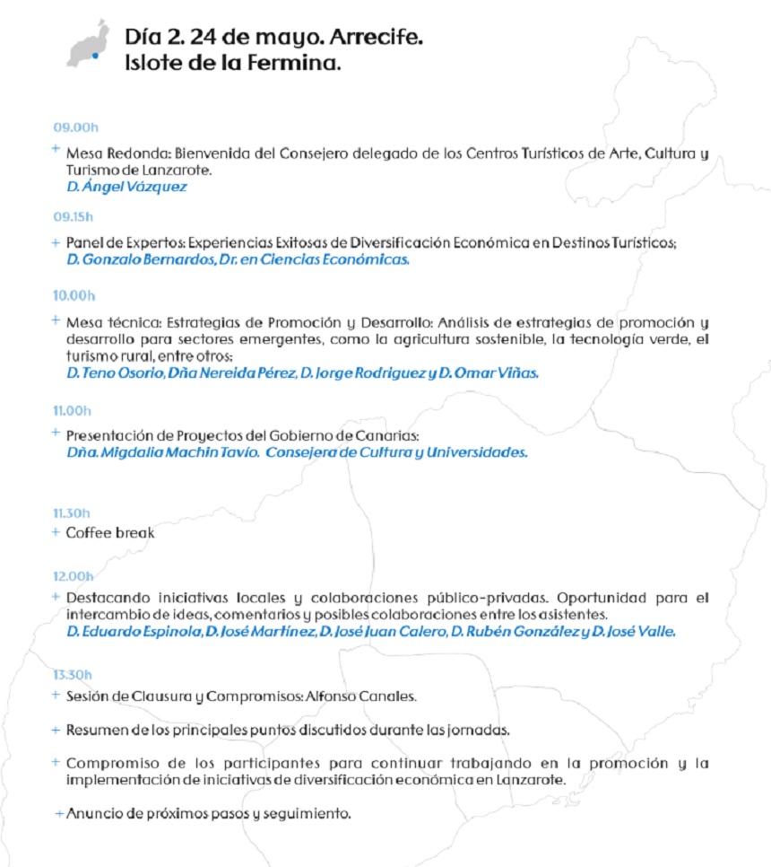 Programa de la segunda jornada de debate.