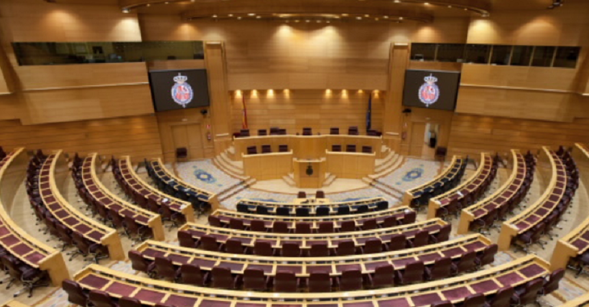 Imagen del Pleno del Senado, lugar en el que se tendría que analizar la causa en el caso de que prosperara la petición del político.