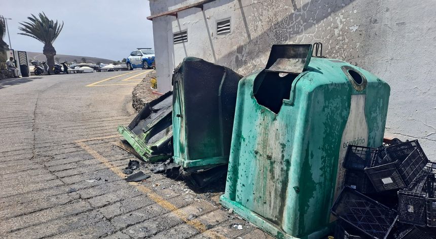 Así quedaron los contenedores arrasados por las llamas