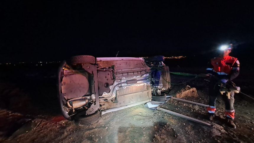 Estado en el que quedó el coche accidentado.