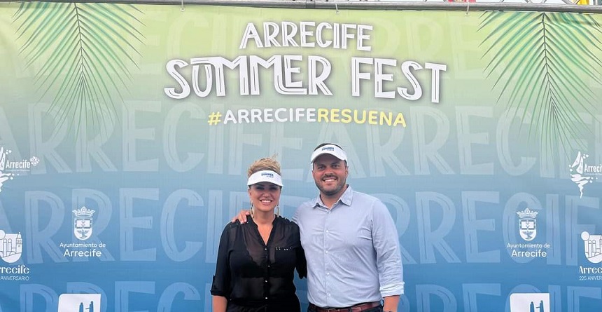 Eli Merino y Yonathan de León en el Arrecife Summer Fest.