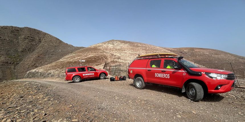 Imagen del operativo de montaña de los bomberos