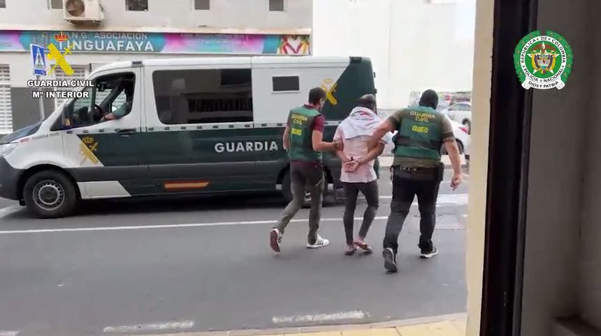 Detenido en la operación policial.