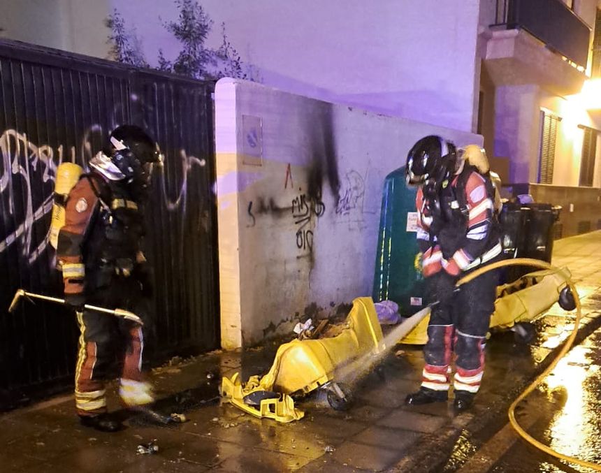 Así quedó la zona tras la intervención de los bomberos
