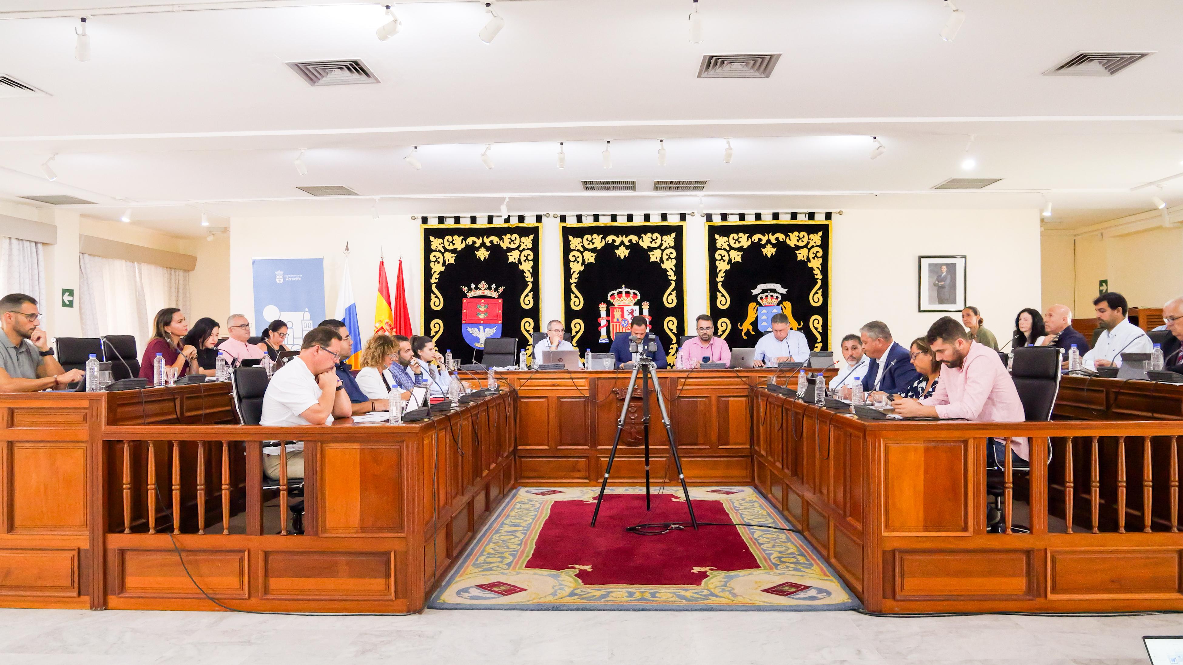 Pleno celebrado este viernes en el Ayuntamiento de Arrecife.