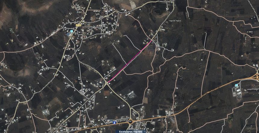 Zona afectada por los cortes de tráfico.