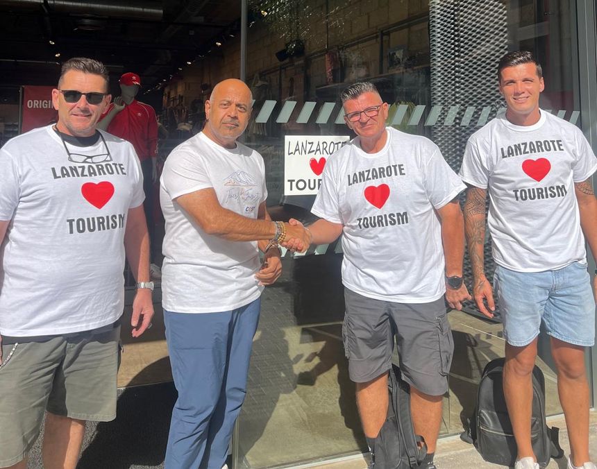 Imagen de esta misma semana tras la visita de los empresarios de Tenerife que quieren secundar la iniciativa de Lanzarote.