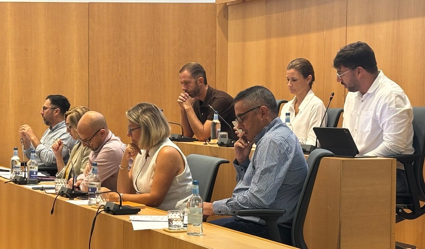Los concejales del Gobierno durante el pleno.