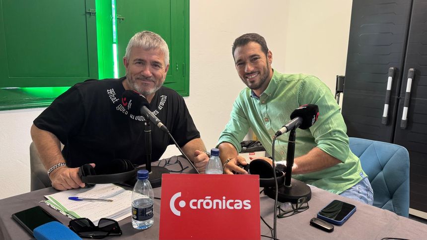 Chalo Frías con Rosmen Quevedo, concejal de Mayores del Ayuntamiento de Arrecife.