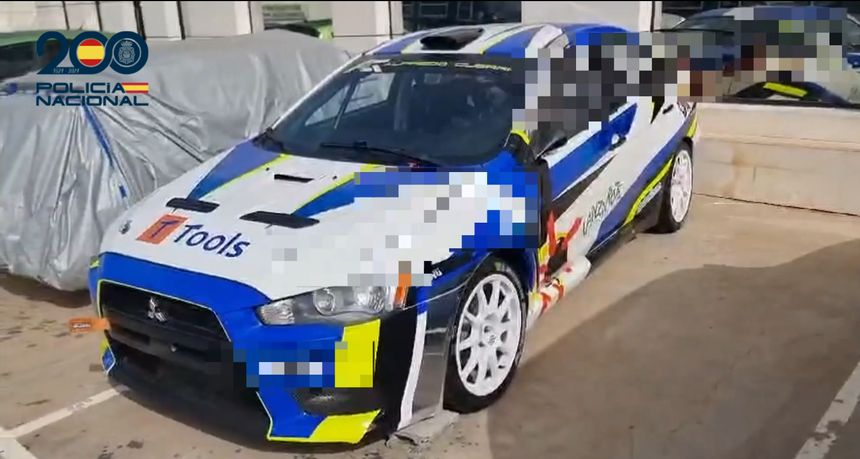 Coche intervenido en el operativo.