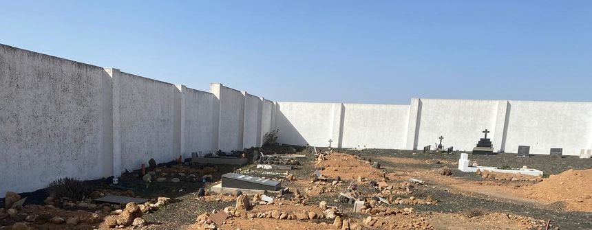 Zona del cementererio de La Villa en la que se entierra a los inmigrantes identificados con el rito musulmán