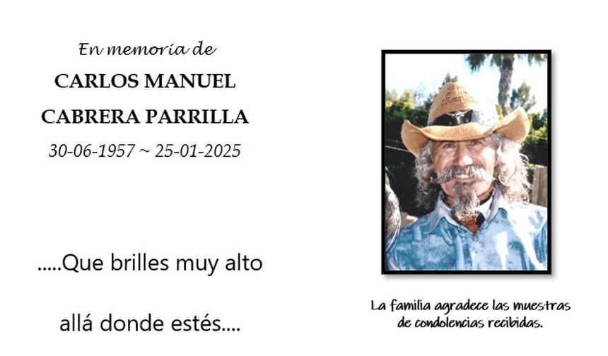 Imagen difundida por la familia este sábado