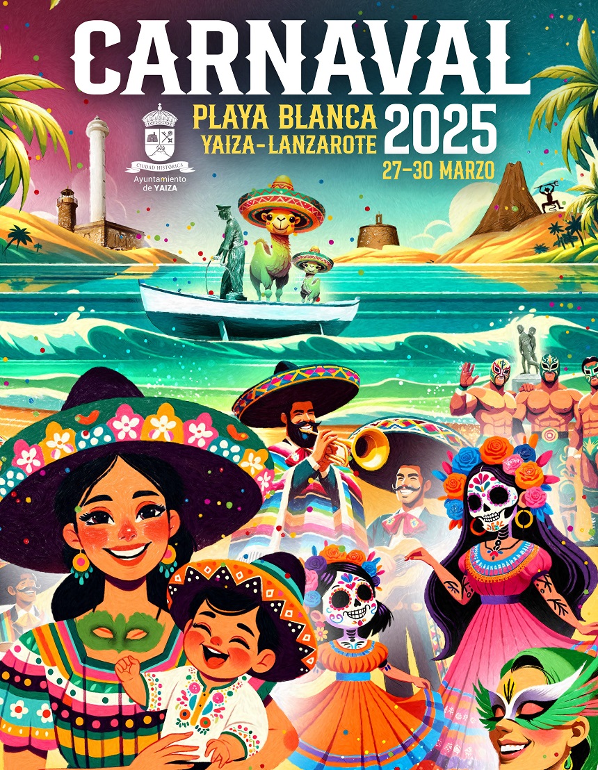 Cartel Carnaval Playa Blanca 2025