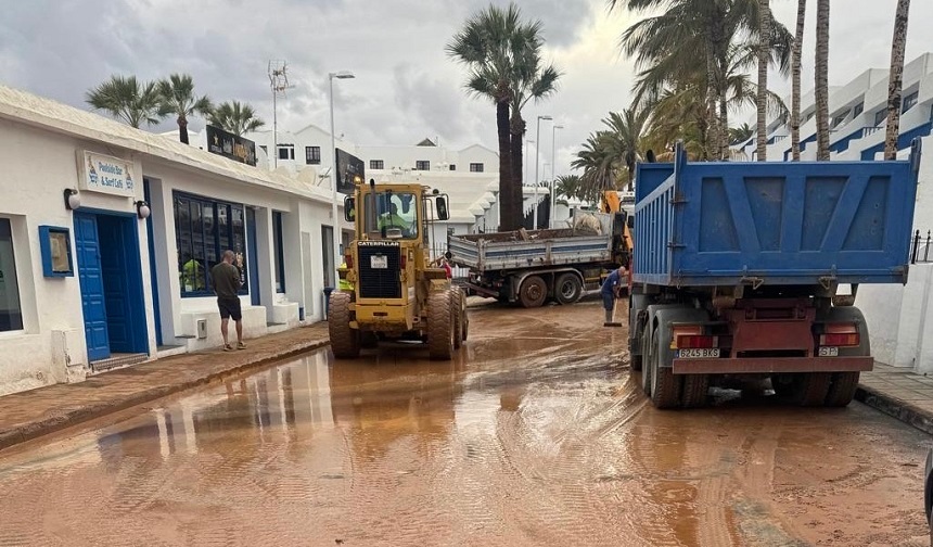 Zona afectada por las lluvias.