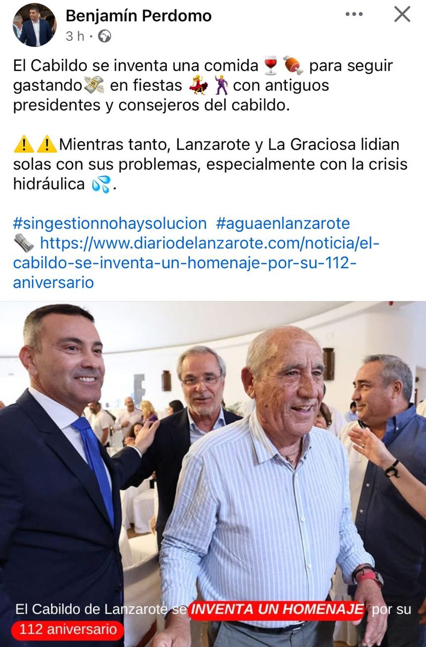 Perfil de Facebook de Perdomo.