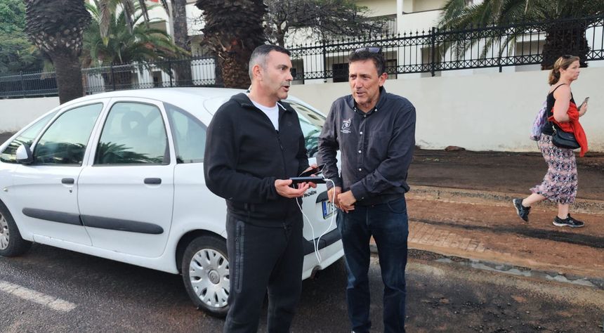 Oswaldo Betancort coordinándose con Enrique Espinosa