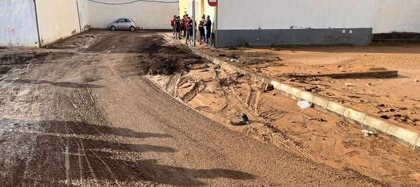 Imagen de una de las esquinas por donde corrió el agua