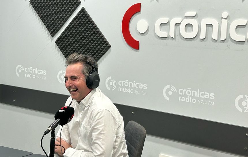 Uno de los momentos divertidos que se produjeron durante la entrevista.