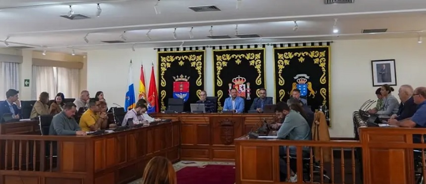 Imagen de uno de los plenos del actual mandato en el Ayuntamiento de Arrecife.