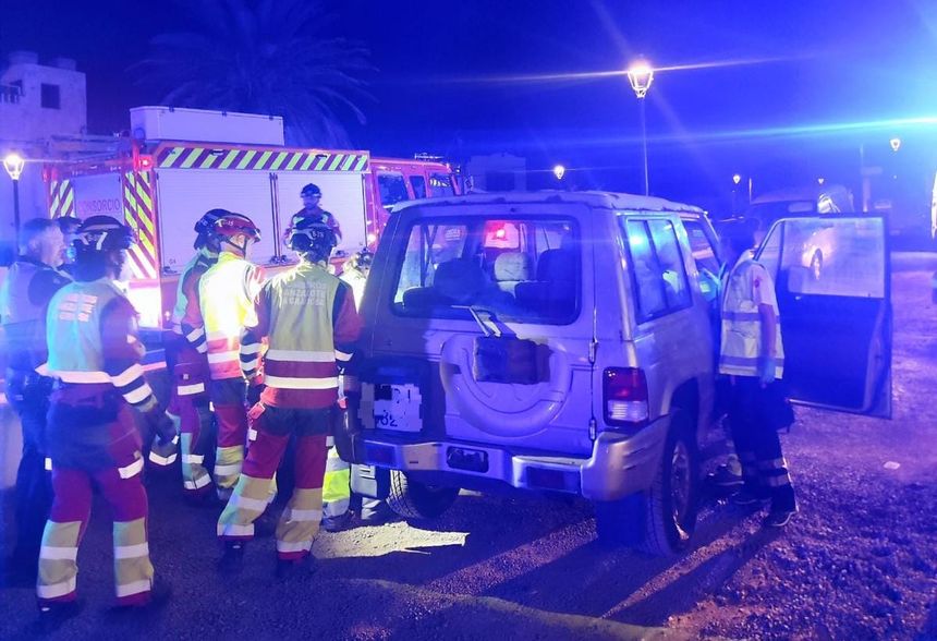 Instante en el que tuvieron que actuar los bomberos.