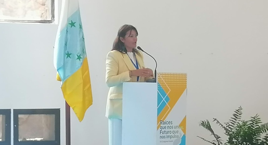 Olivia Duque durante el congreso insular de CC.