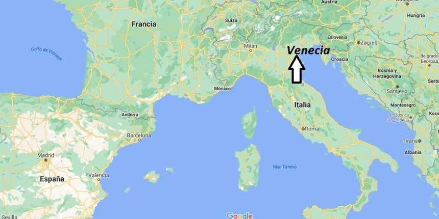 Localización de Venecia.