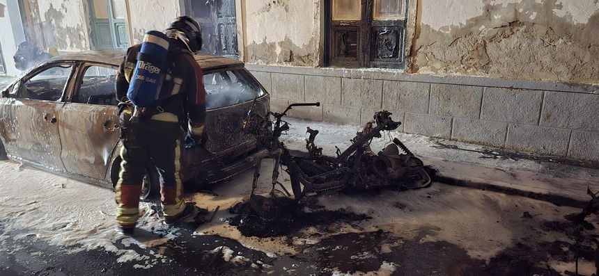 Imagen de cómo quedaron los vehículos tras el siniestro.